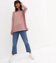 New Look Pale Pink Fine Knit Long Sleeve Top